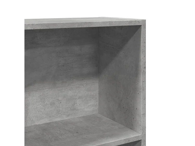 Bibliothèque gris béton 80x30x152 bois d'ingénierie