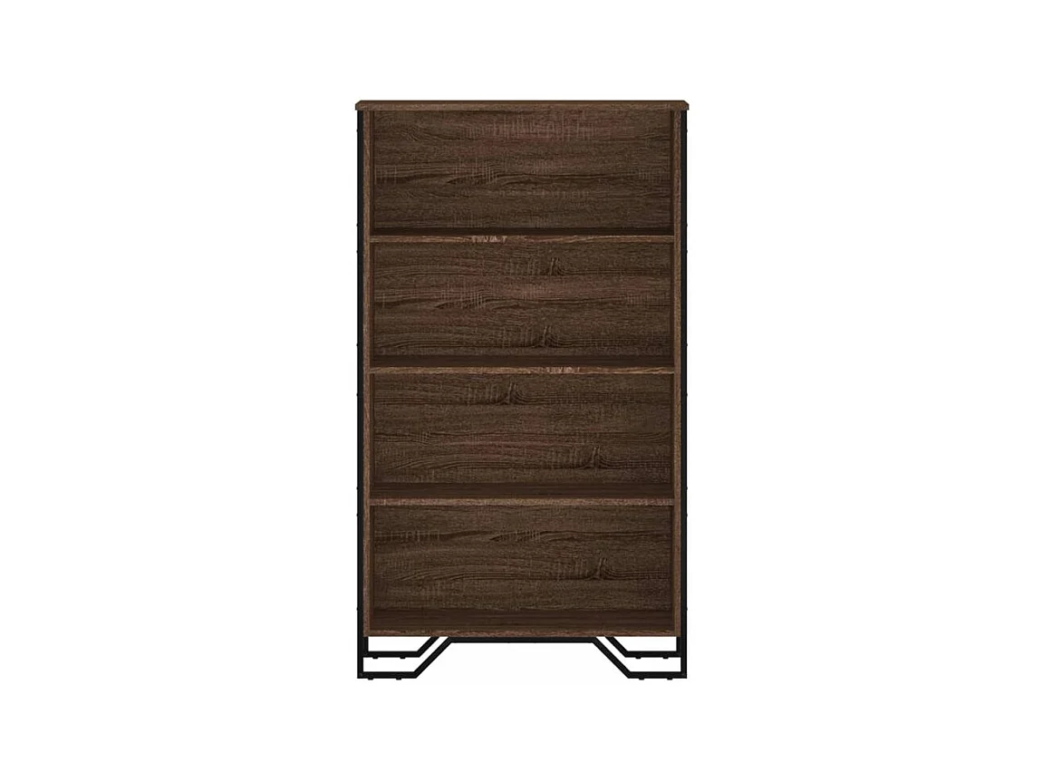 Bibliothèque chêne marron 80x31x137,5 bois d'ingénierie