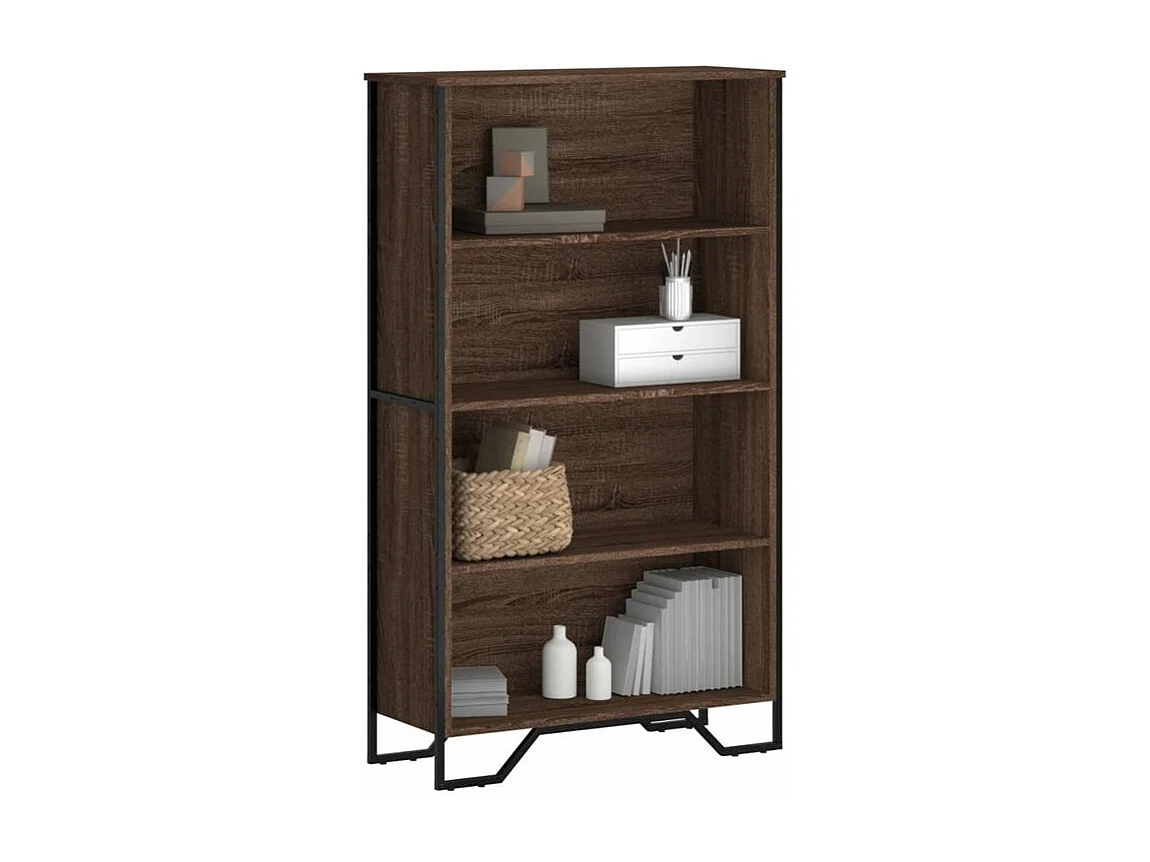 Bibliothèque chêne marron 80x31x137,5 bois d'ingénierie