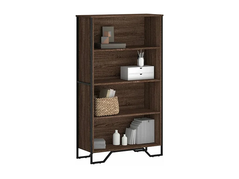 Bibliothèque chêne marron 80x31x137,5 bois d'ingénierie