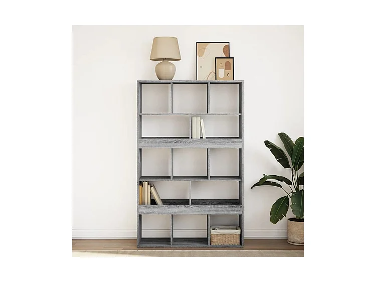 Bibliothèque sonoma gris 100x33x156,5 bois d'ingénierie