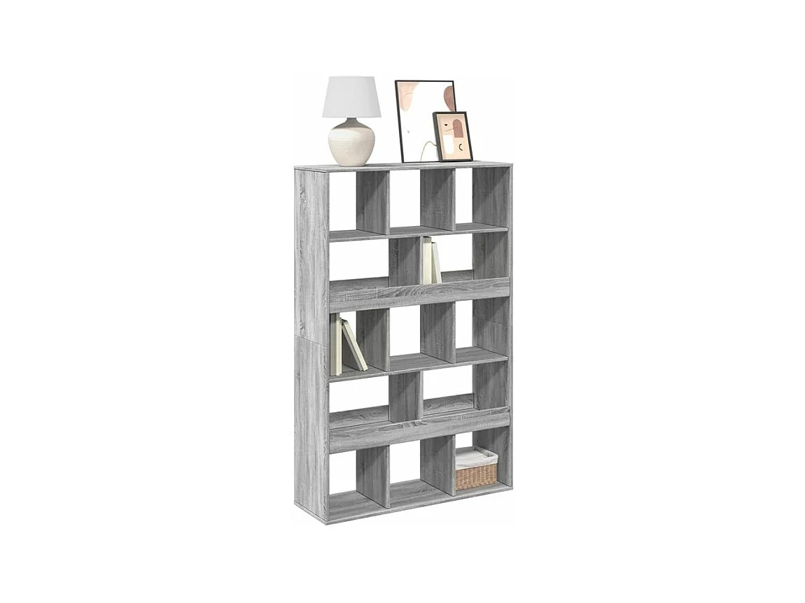 Bibliothèque sonoma gris 100x33x156,5 bois d'ingénierie