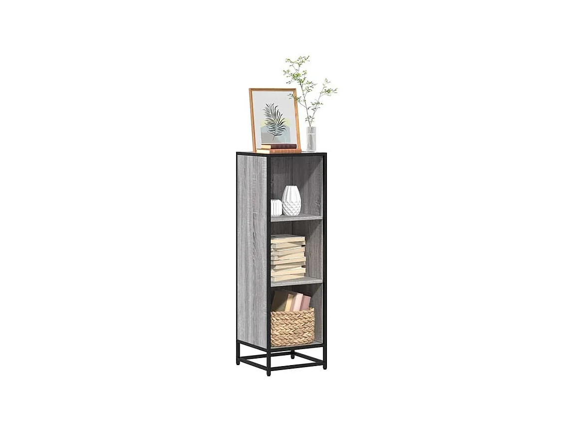 Bibliothèque sonoma gris 33,5x33x107,5 bois d'ingénierie