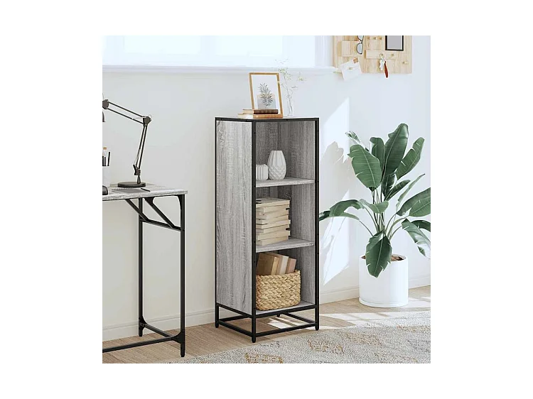 Bibliothèque sonoma gris 40x35x107,5 bois d'ingénierie