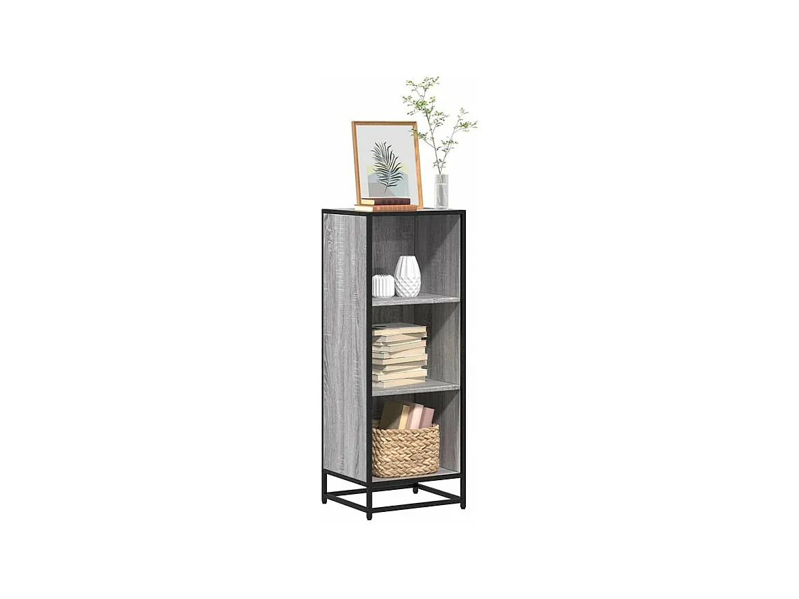 Bibliothèque sonoma gris 40x35x107,5 bois d'ingénierie