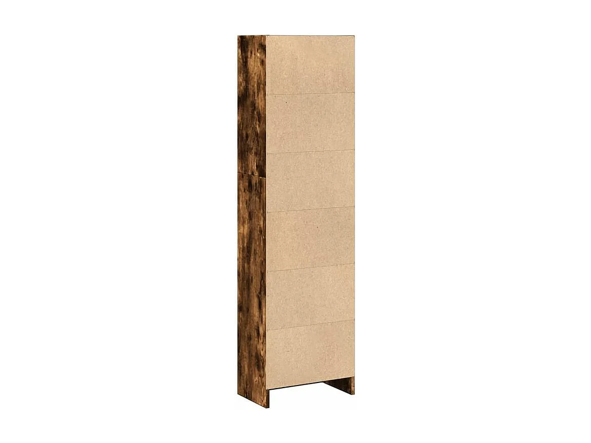 Bibliothèque chêne fumé 40x24x143 bois d'ingénierie