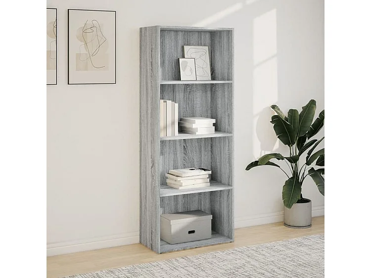 Bibliothèque sonoma gris 60x30x152 bois d'ingénierie