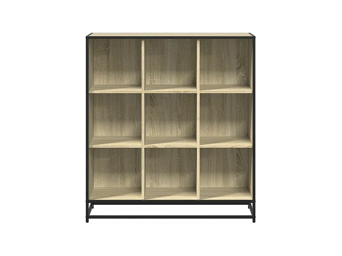 Bibliothèque chêne sonoma 97,5x33x107,5 bois ingénierie métal