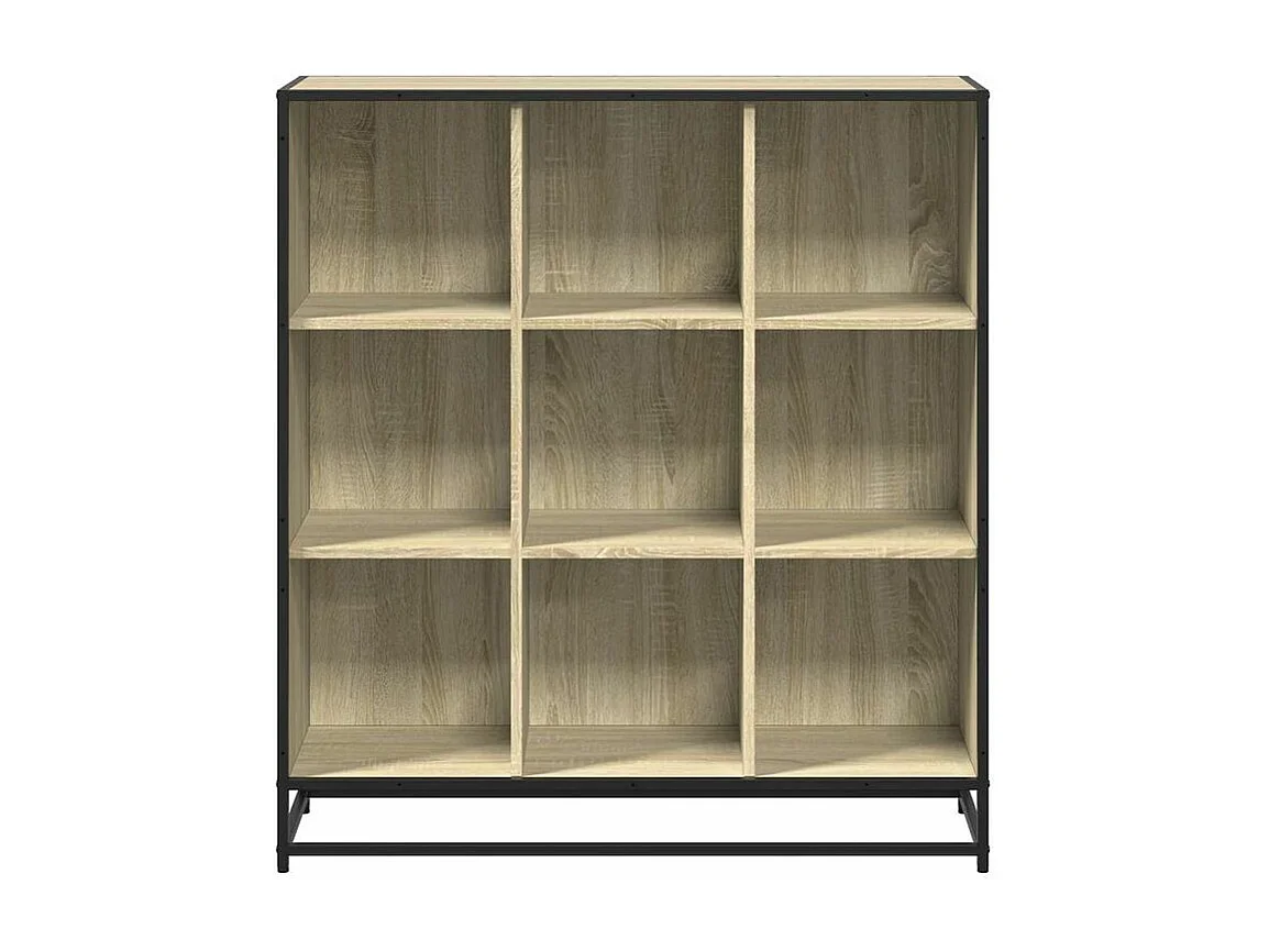 Bibliothèque chêne sonoma 97,5x33x107,5 bois ingénierie métal