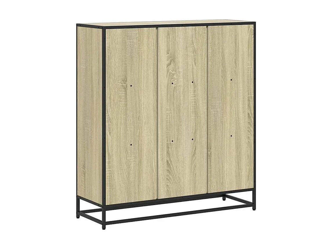 Bibliothèque chêne sonoma 97,5x33x107,5 bois ingénierie métal