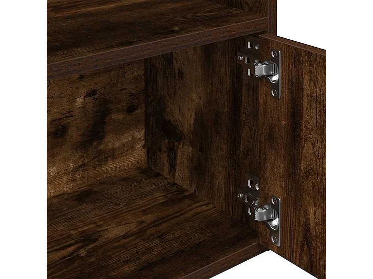 Bibliothèque chêne fumé 31x24x127 bois d'ingénierie