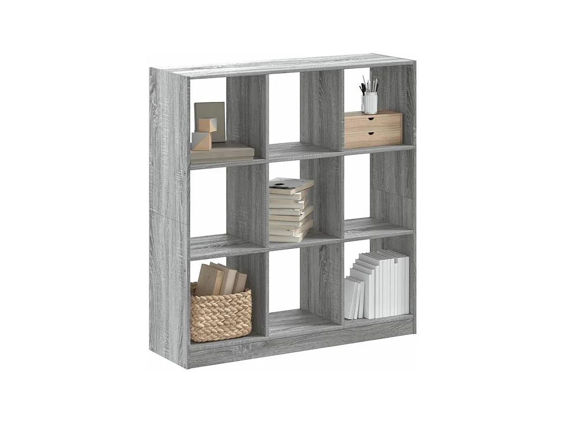 Bibliothèque sonoma gris 102x32x108 bois d'ingénierie