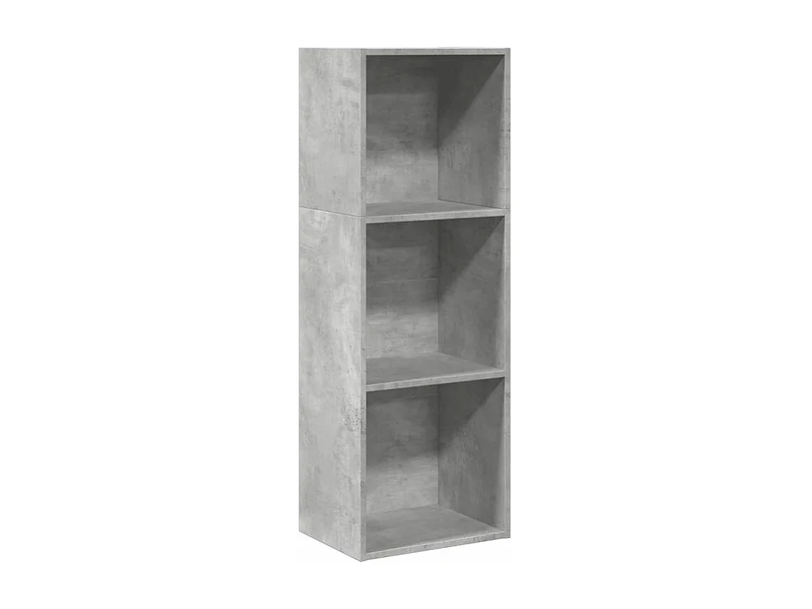 Bibliothèque gris béton 40x30x114 bois d'ingénierie