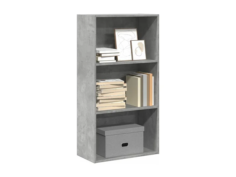 Bibliothèque gris béton 60x30x114 bois d'ingénierie