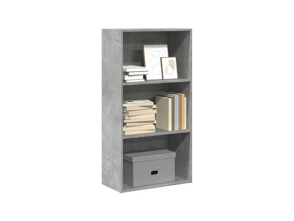 Bibliothèque gris béton 60x30x114 bois d'ingénierie