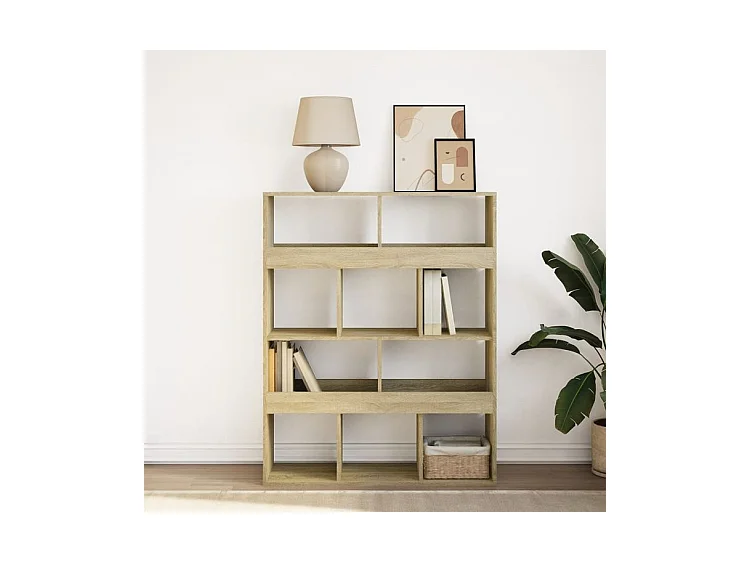 Bibliothèque chêne sonoma 100x33x125,5 bois d'ingénierie