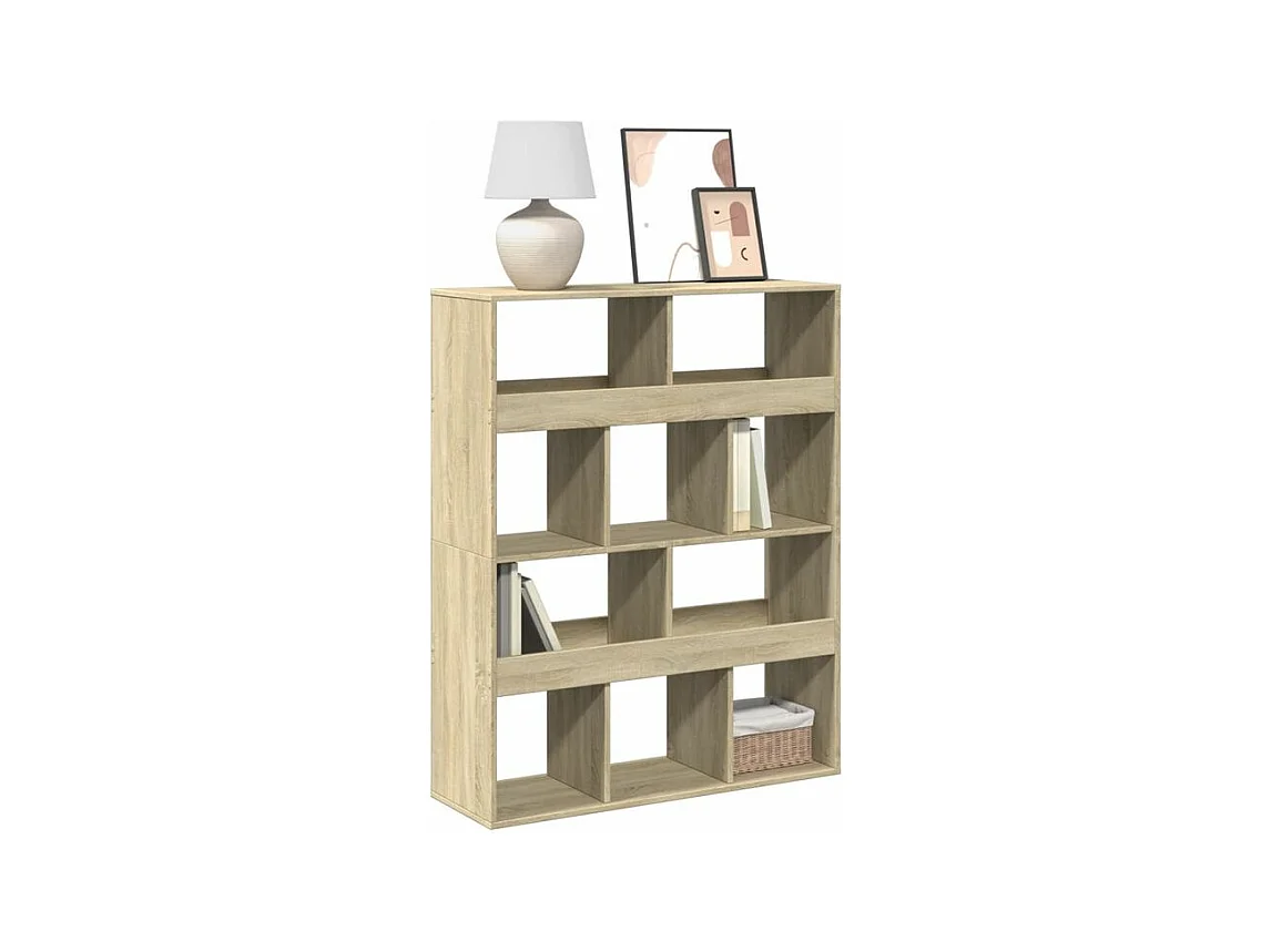 Bibliothèque chêne sonoma 100x33x125,5 bois d'ingénierie