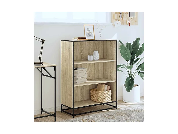 Bibliothèque chêne sonoma 80,5x35x107,5 bois d'ingénierie