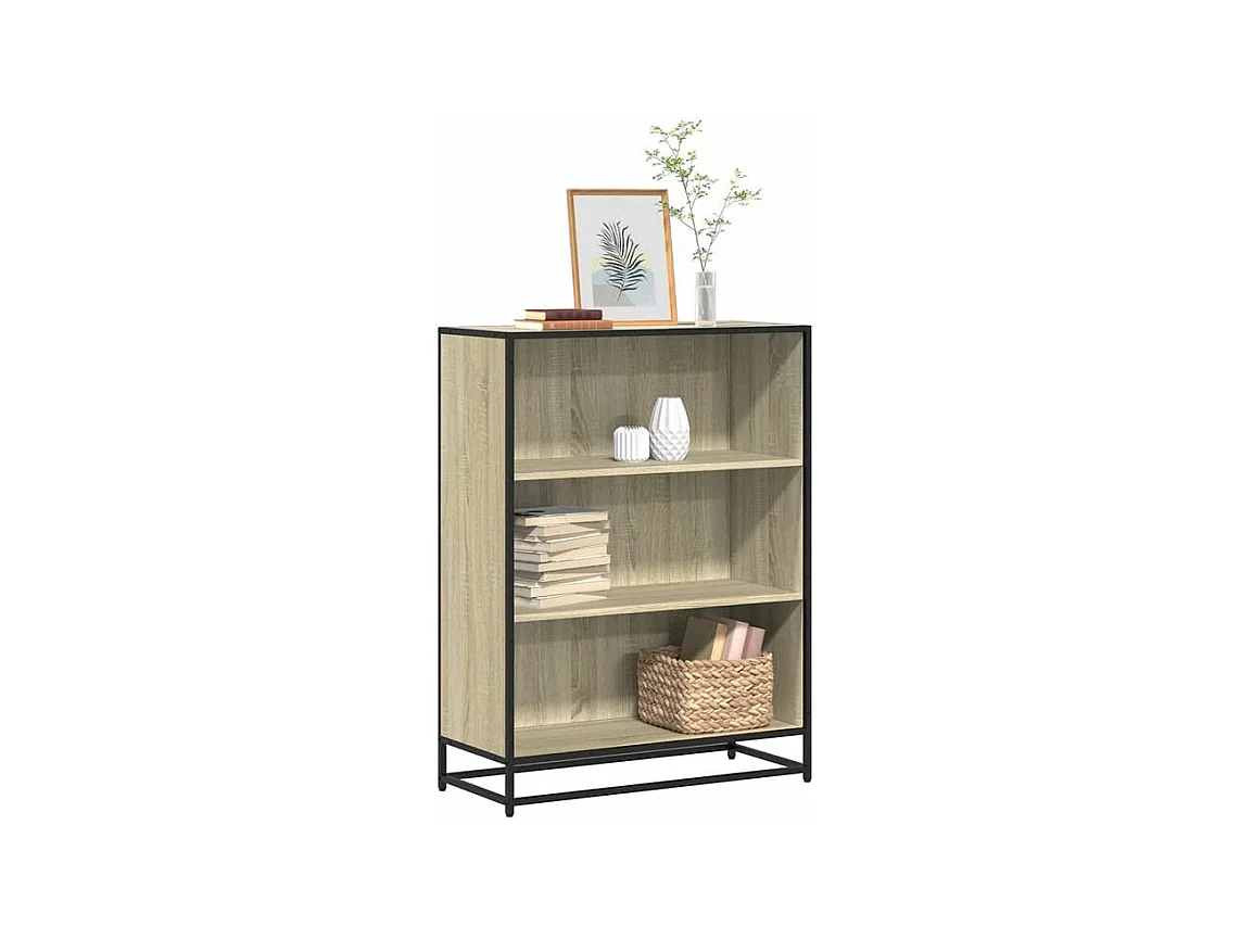 Bibliothèque chêne sonoma 80,5x35x107,5 bois d'ingénierie