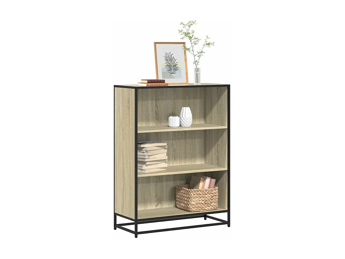 Bibliothèque chêne sonoma 80,5x35x107,5 bois d'ingénierie