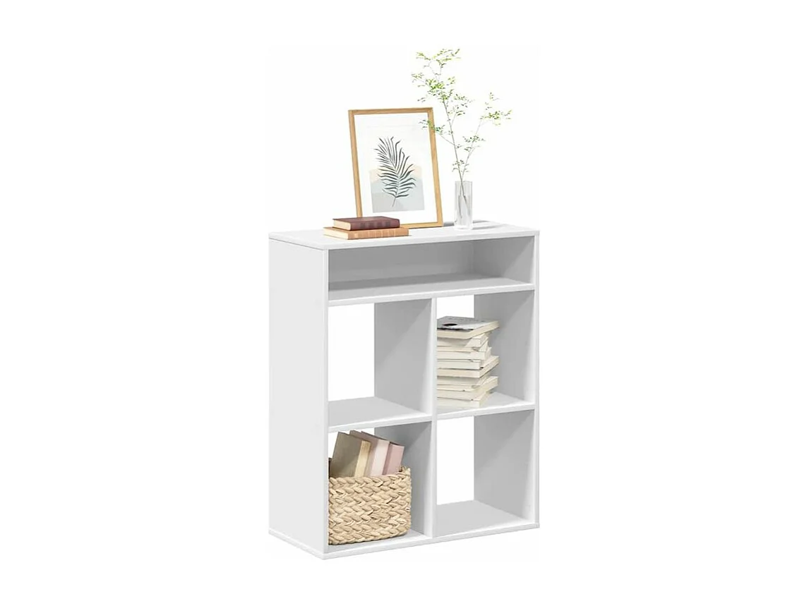 Bibliothèque blanc 66x31x80 bois d'ingénierie