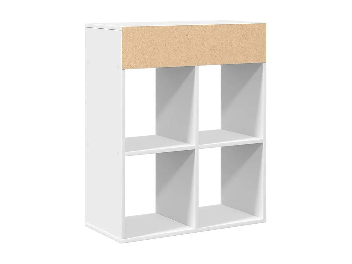 Bibliothèque blanc 66x31x80 bois d'ingénierie