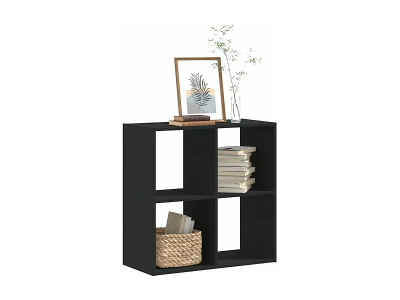 Bibliothèque noir 68,5x32x68,5 bois d'ingénierie