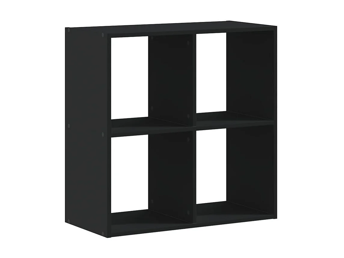 Bibliothèque noir 68,5x32x68,5 bois d'ingénierie