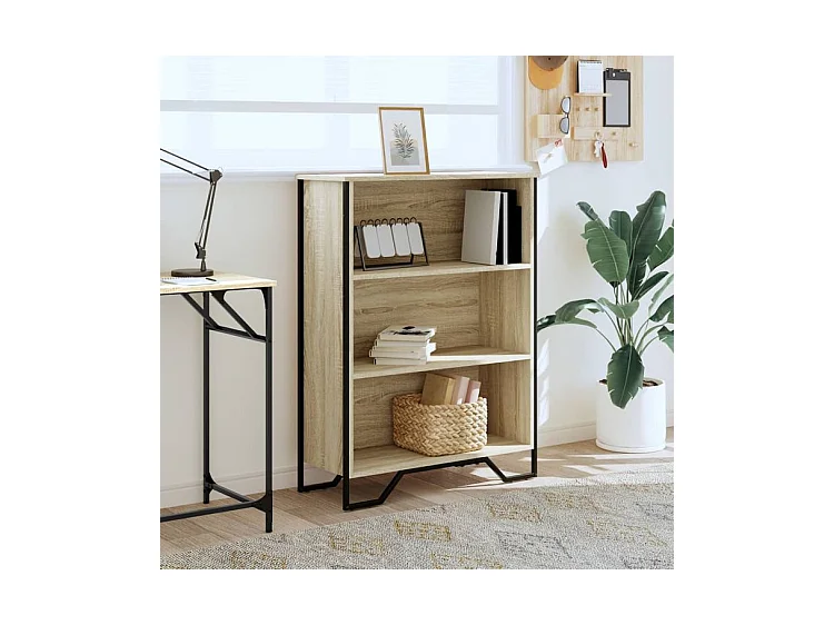 Bibliothèque chêne sonoma 80x31x106 bois d'ingénierie