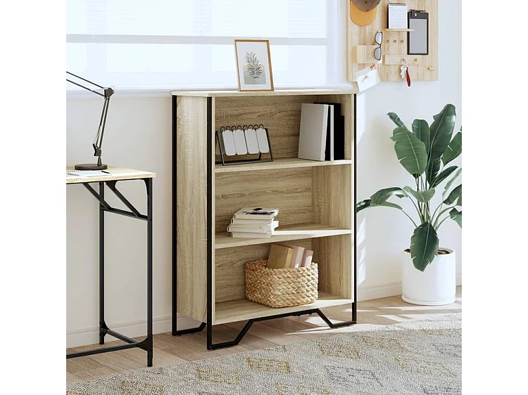 Bibliothèque chêne sonoma 80x31x106 bois d'ingénierie