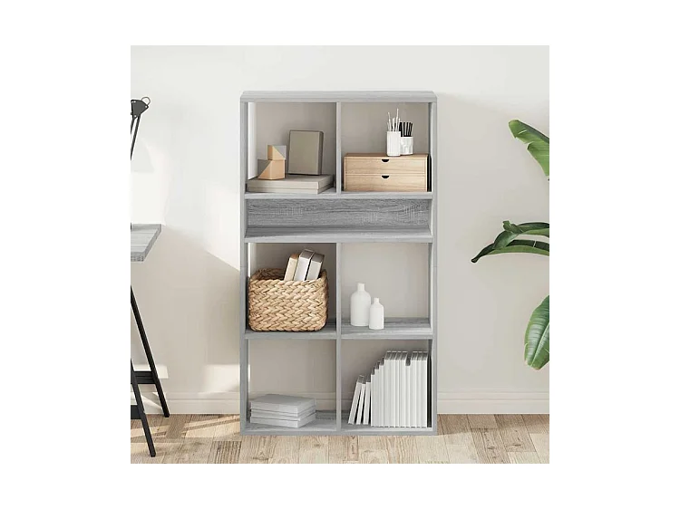 Bibliothèque sonoma gris 66x31x112 bois d'ingénierie