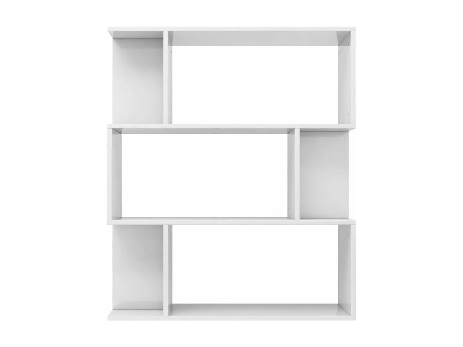 Bibliothèque séparateur en bois Mikola 80cm - Simple et moderne-Couleur Marron noisette