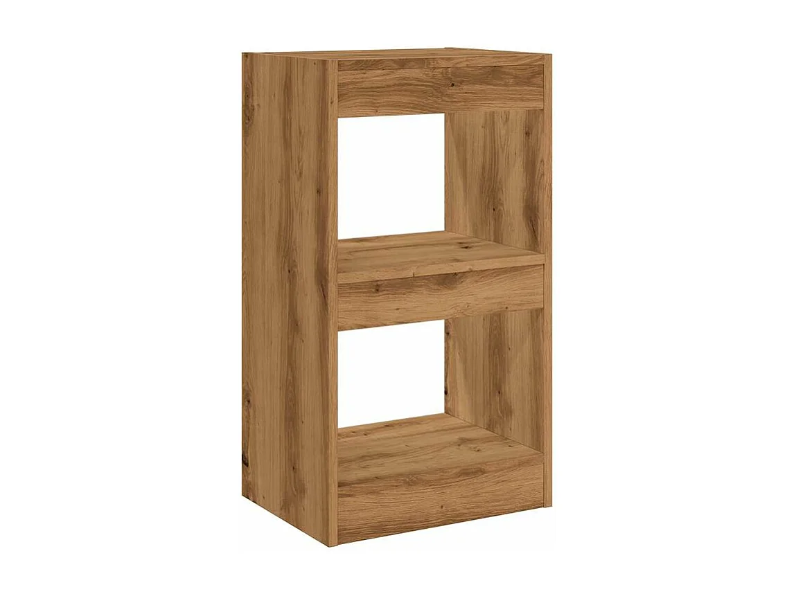 Bibliothèque-Séparateur de pièce chêne artisanal 40x30x72