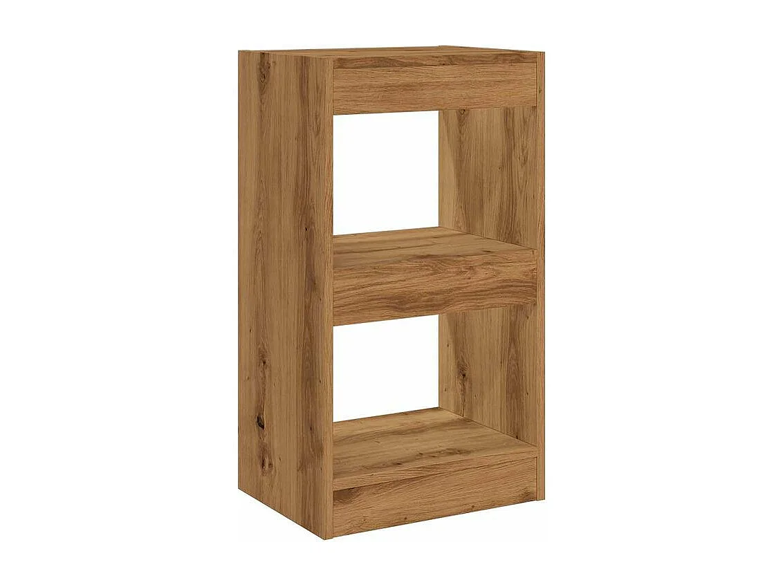 Bibliothèque-Séparateur de pièce chêne artisanal 40x30x72