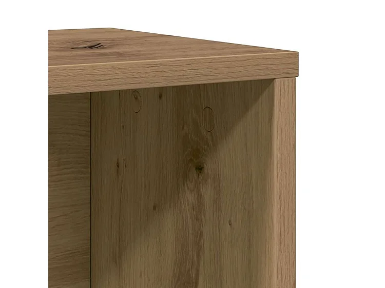 Bibliothèque chêne artisanal 60x24x76,5 bois d'ingénierie