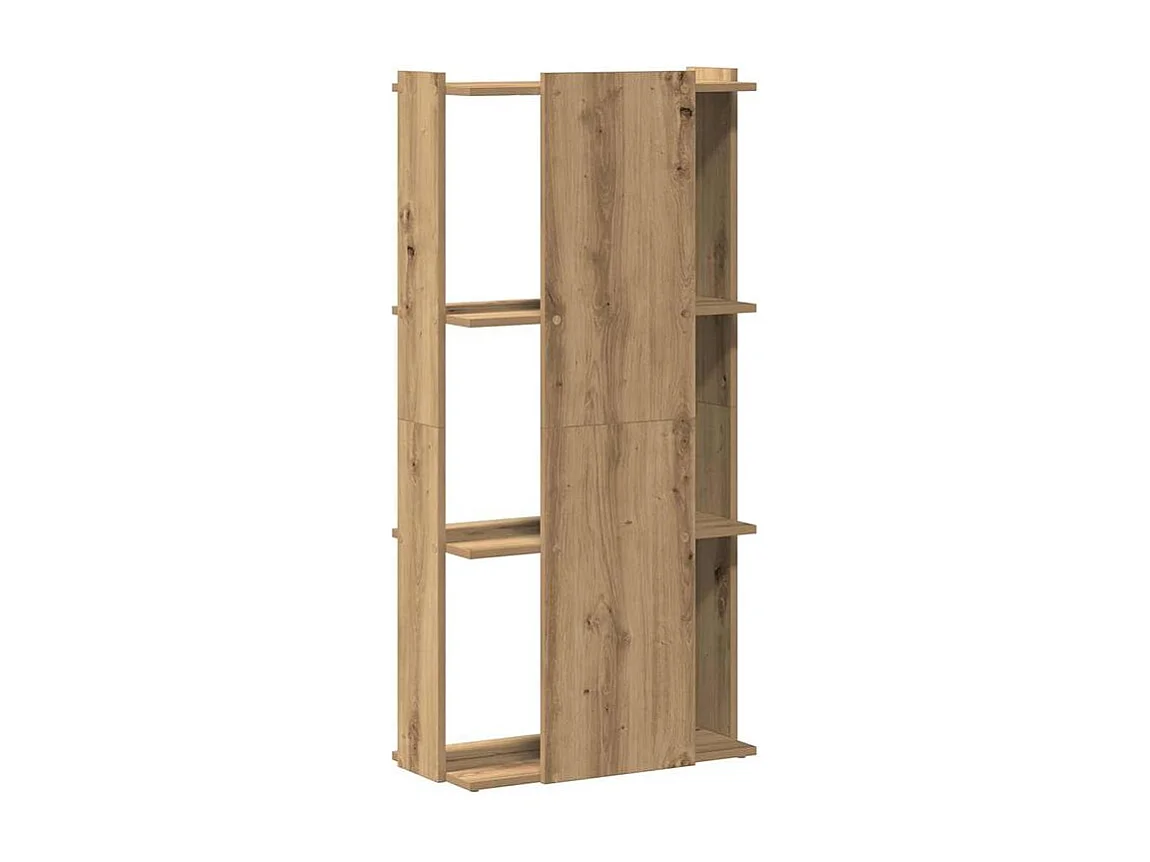 Bibliothèque à 3 niveaux chêne artisanal 60x30x120