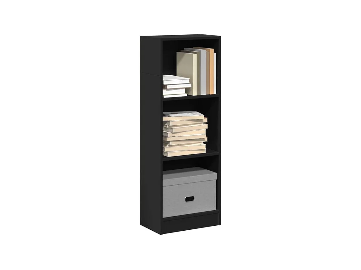 Bibliothèque noir 40x24x109 bois d'ingénierie