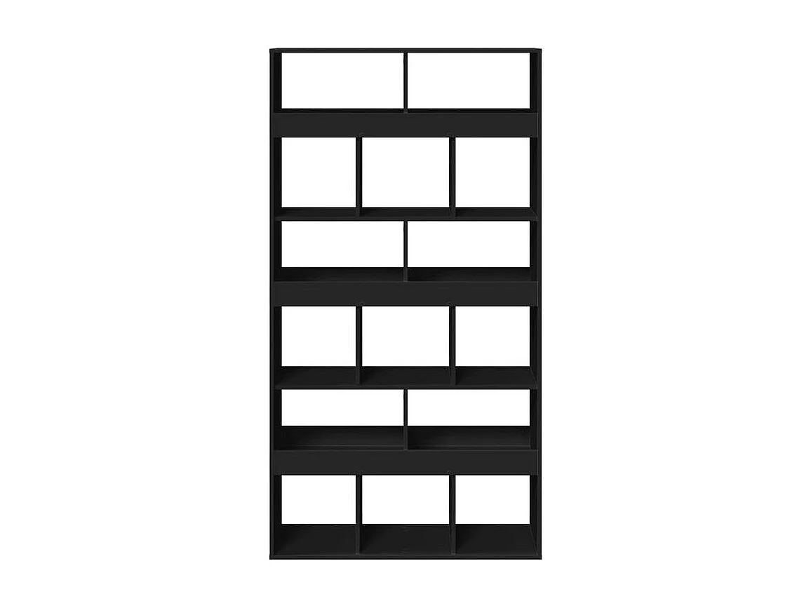 Bibliothèque noir 100x33x187,5 bois d'ingénierie