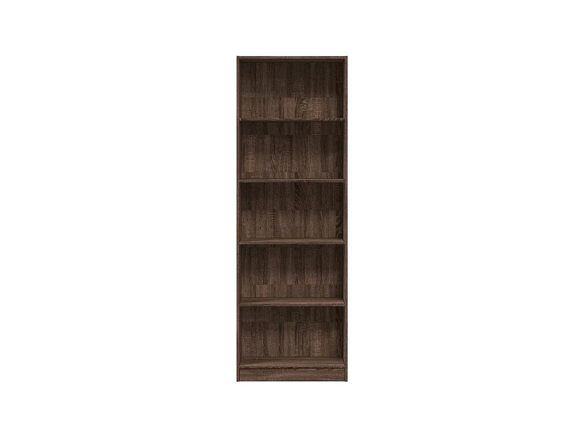 Bibliothèque chêne marron 60x24x176 bois d'ingénierie