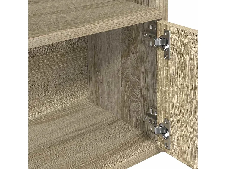 Bibliothèque chêne fumé 31x24x127 bois d'ingénierie