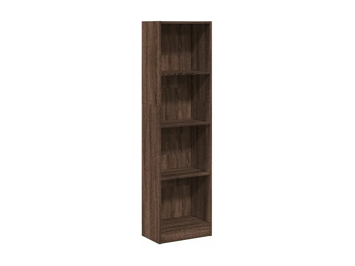 Bibliothèque chêne marron 40x24x143 bois d'ingénierie
