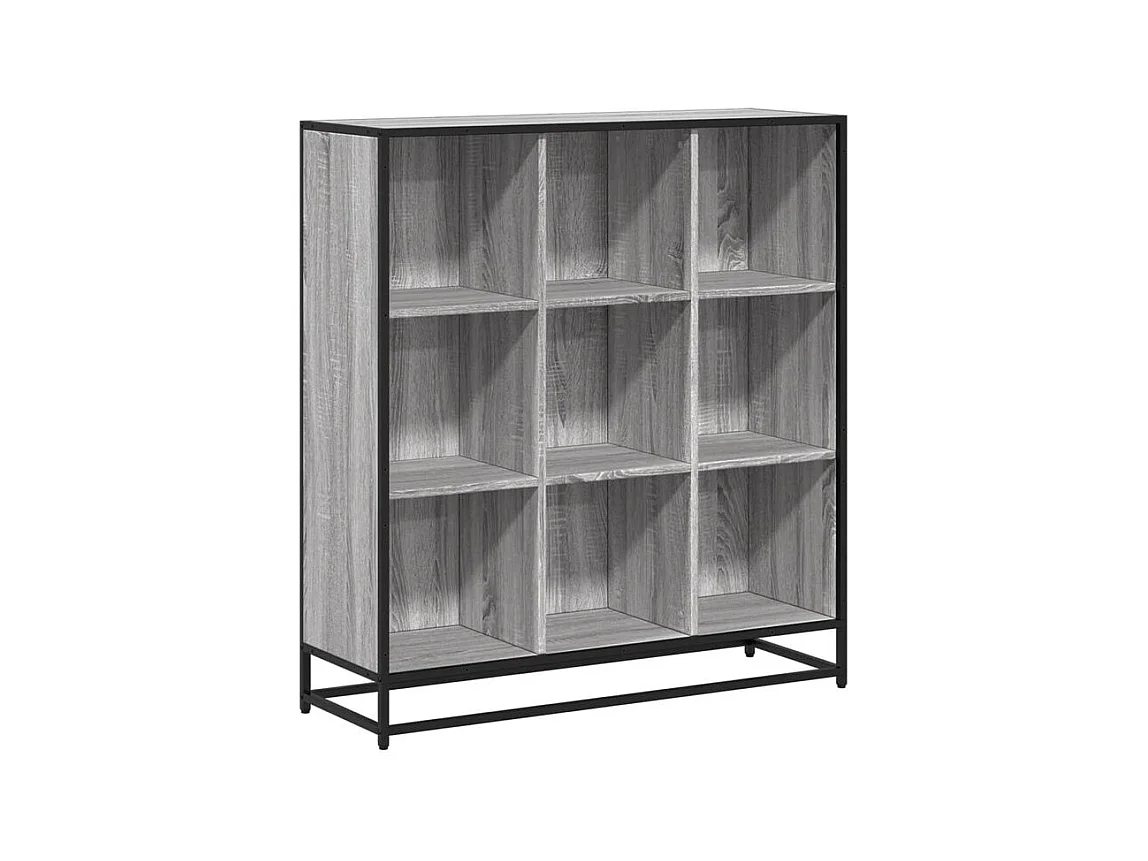 Bibliothèque sonoma gris 97,5x33x107,5 bois ingénierie métal
