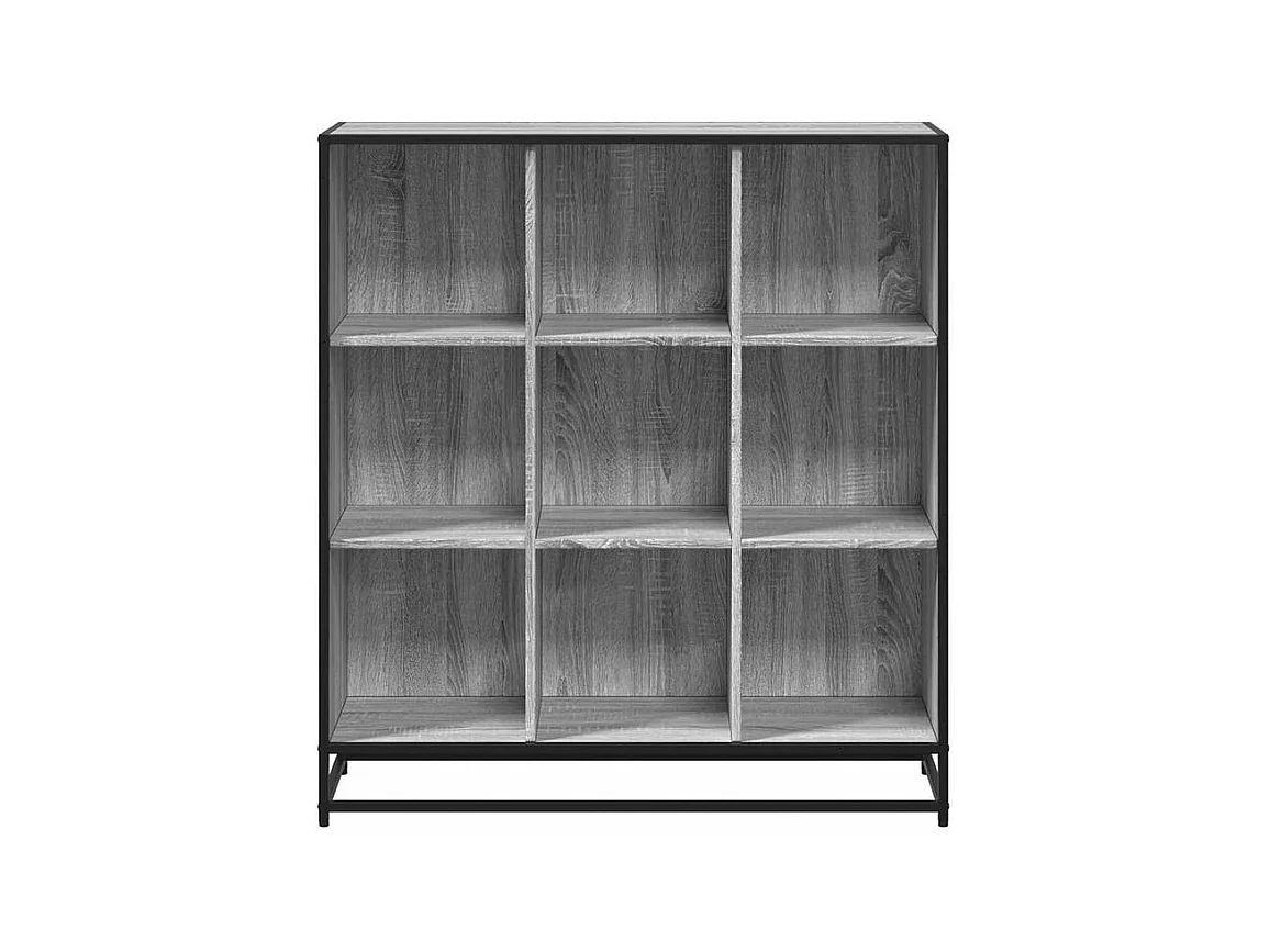 Bibliothèque sonoma gris 97,5x33x107,5 bois ingénierie métal