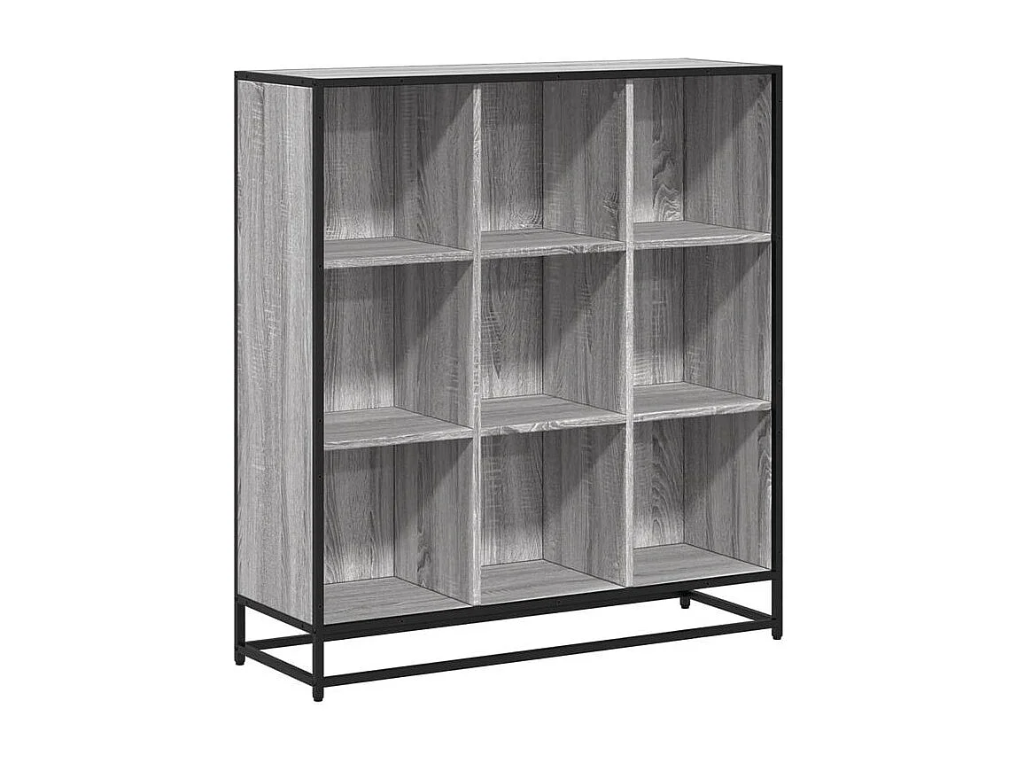 Bibliothèque sonoma gris 97,5x33x107,5 bois ingénierie métal