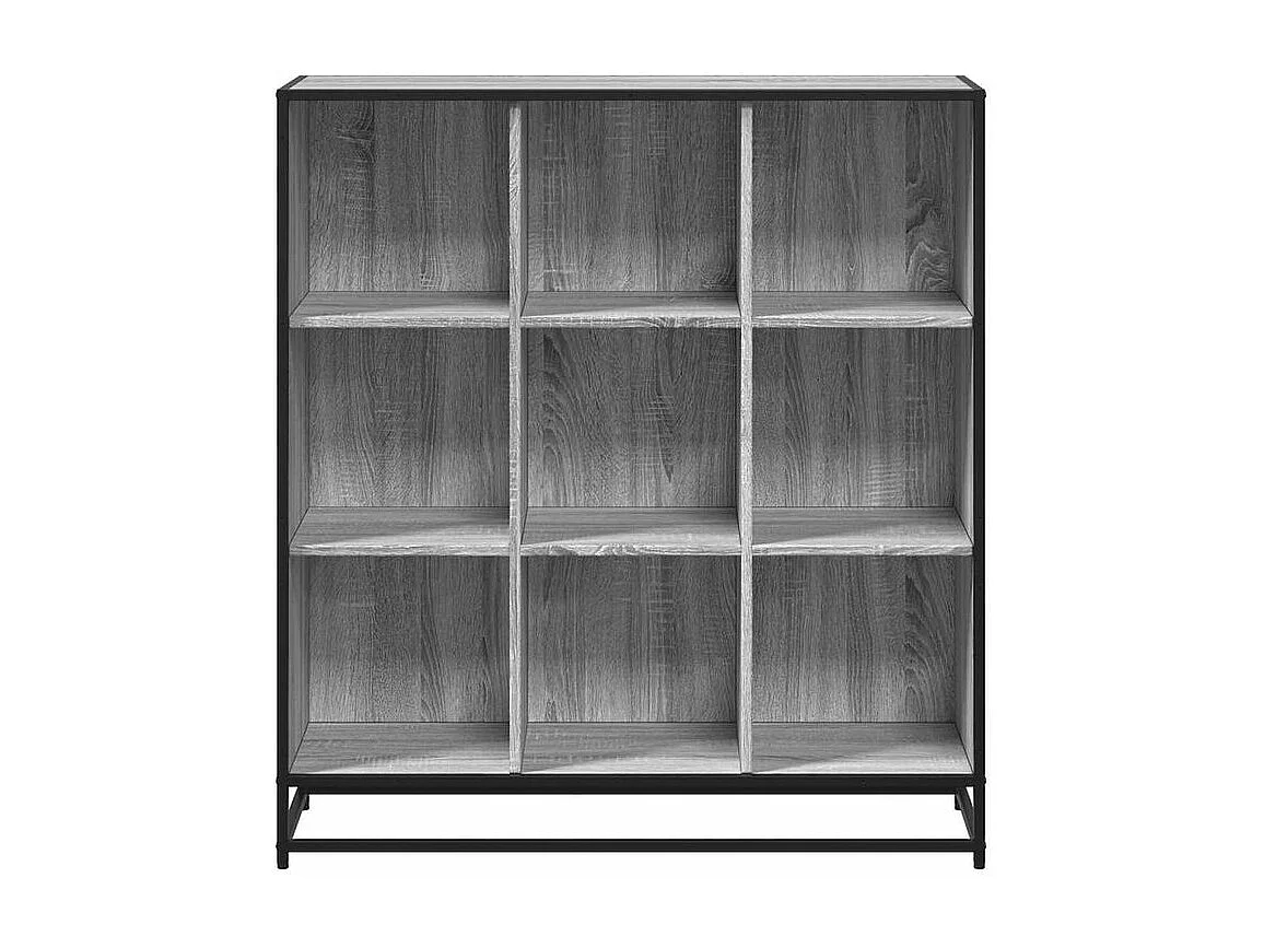 Bibliothèque sonoma gris 97,5x33x107,5 bois ingénierie métal