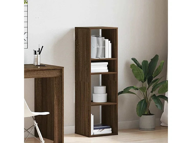 Bibliothèque chêne marron 34x31x112 bois d'ingénierie