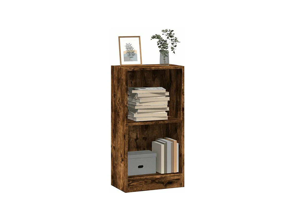 Bibliothèque chêne fumé 40x24x76 bois d'ingénierie