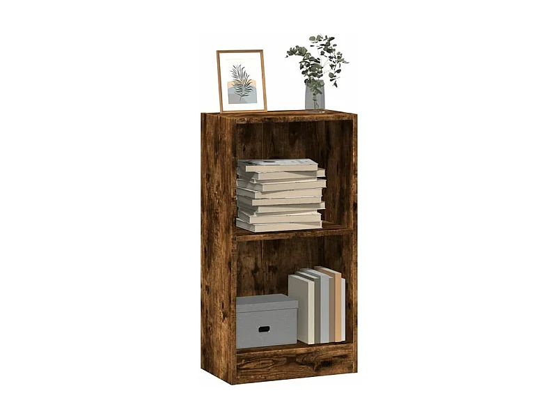 Bibliothèque chêne fumé 40x24x76 bois d'ingénierie