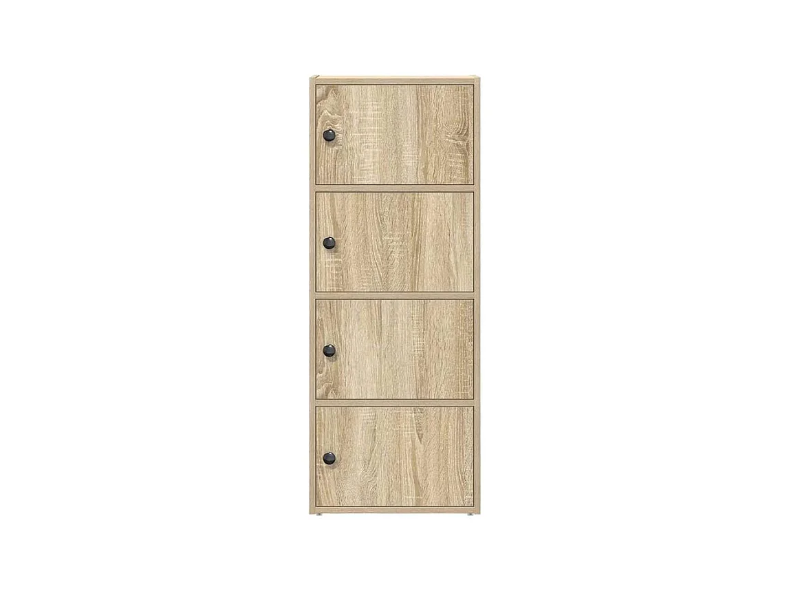 Bibliothèque gris béton 40x24x102 bois d'ingénierie