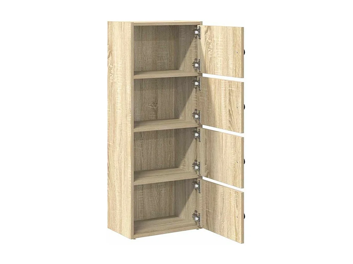 Bibliothèque gris béton 40x24x102 bois d'ingénierie